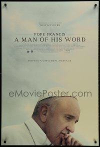 2g698 POPE FRANCIS: A MAN OF HIS WORD DS 1sh 2018 Wim Wenders, hope is a universal message!