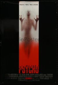 2g715 PSYCHO heavy stock advance 1sh 1998 Hitchcock re-make, image of victim behind shower curtain!