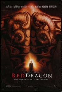 2g741 RED DRAGON teaser DS 1sh 2002 Anthony Hopkins, Edward Norton, cool tattoo image!