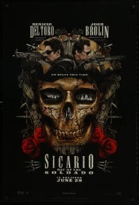 2g798 SICARIO: DAY OF THE SOLDADO teaser DS 1sh 2018 Benicio Del Toro, Josh Brolin, Santa Muerte!
