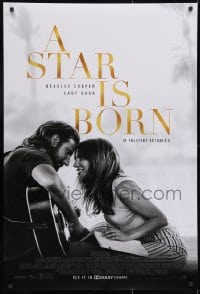 2g844 STAR IS BORN advance DS 1sh 2018 Bradley Cooper stars and directs, romantic image w/Lady Gaga!