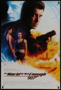 2g983 WORLD IS NOT ENOUGH int'l DS 1sh 1999 Brosnan as James Bond, Denise Richards, Sophie Marceau!