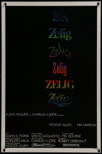 2g997 ZELIG 1sh 1983 Mia Farrow, John Buckwalter, wacky Woody Allen directed mockumentary!