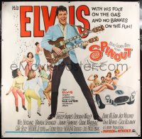 2h004 SPINOUT linen 6sh 1966 Elvis with guitar, foot on the gas & no brakes on fun, ultra rare!