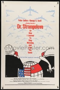2h099 DR. STRANGELOVE linen 1sh 1964 Stanley Kubrick classic, Peter Sellers, Tomi Ungerer art!