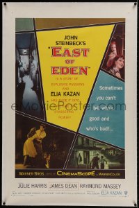 2h103 EAST OF EDEN linen 1sh 1955 first James Dean, John Steinbeck, directed by Elia Kazan!