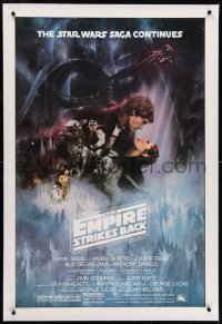 2h104 EMPIRE STRIKES BACK linen studio style 1sh 1980 classic Gone With The Wind style art by Kastel