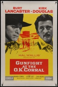 2h130 GUNFIGHT AT THE O.K. CORRAL linen 1sh 1957 Burt Lancaster, Kirk Douglas, John Sturges!