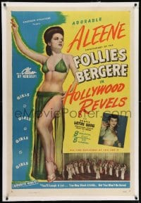 2h139 HOLLYWOOD REVELS linen 1sh 1946 sexy Aleene, Sweetheart of Follies Bergere & sassy lassies!