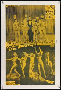 2h164 KISS ME BABY linen 1sh 1963 Taffy O'Neil, Joy Ryder & sexy burlesque dancers, ultra rare!