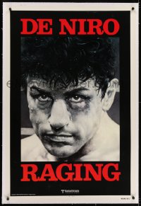 2h240 RAGING BULL linen teaser 1sh 1980 Martin Scorsese, classic Kunio Hagio art of Robert De Niro!