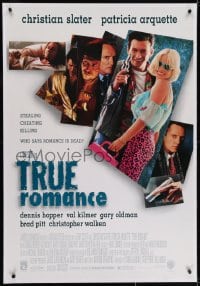 2h305 TRUE ROMANCE linen 1sh 1993 Christian Slater, Patricia Arquette, by Quentin Tarantino!