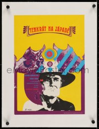 2j308 ONCE UPON A TIME IN THE WEST linen Czech 11x16 1973 Sergio Leone, Vajec art of Henry Fonda!