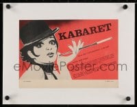 2j299 CABARET linen Czech 8x12 1989 great different art of Liza Minnelli with cigarette in holder!