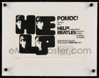 2j301 HELP linen Czech 8x12 R1986 different image of Beatles, John, Paul, George & Ringo, classic!
