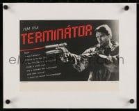 2j302 TERMINATOR linen Czech 8x12 1990 different image of classic cyborg Arnold Schwarzenegger!