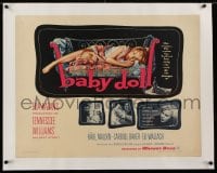 2j076 BABY DOLL linen 1/2sh 1957 Elia Kazan, classic image of sexy troubled teen Carroll Baker!
