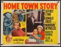 2j092 HOME TOWN STORY linen 1/2sh 1951 sexy Marilyn Monroe as the beautiful secretary is shown!