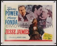 2j097 JESSE JAMES linen 1/2sh R1946 most famous outlaws Tyrone Power & Henry Fonda as Frank!
