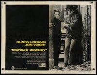 2j104 MIDNIGHT COWBOY linen 1/2sh 1969 Dustin Hoffman, Jon Voight, John Schlesinger classic!