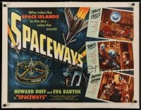 2j120 SPACEWAYS linen style B 1/2sh 1953 Terence Fisher, Hammer sci-fi, space islands in the sky!