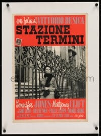 2j274 INDISCRETION OF AN AMERICAN WIFE linen Italian 14x20 1954 De Sica, Jennifer Jones, very rare!