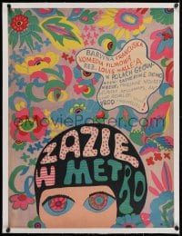 2j234 ZAZIE DANS LE METRO linen Polish 23x31 1968 Louis Malle, Catherine Demongeot, Karczewska art!