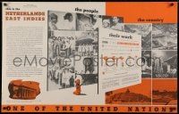 2j221 ONE OF THE UNITED NATIONS linen 22x34 WWII war poster 1945 this is Netherlands East Indies!