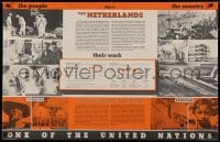 2j222 ONE OF THE UNITED NATIONS linen 22x34 WWII war poster 1945 this is The Netherlands, rare!