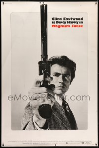 2k013 MAGNUM FORCE 40x60 1973 completely different c/u of Clint Eastwood as Dirty Harry w/his gun!