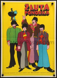 2k272 YELLOW SUBMARINE Czech 11x16 1973 cool Sladek art of Beatles John, Paul, Ringo & George!