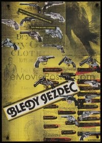 2k247 PALE RIDER Czech 22x32 1988 cowboy Clint Eastwood, cool Zdenek Ziegler art of many guns!