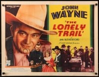 2k168 LONELY TRAIL 1/2sh 1936 huge headshot of cowboy John Wayne + two other images of him!