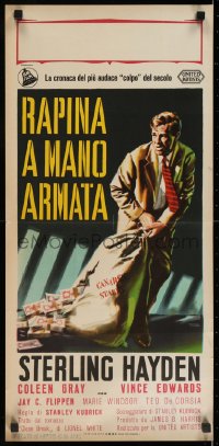 2k199 KILLING Italian locandina 1956 Stanley Kubrick, different Nistri art of Hayden, ultra rare!