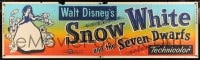 2k008 SNOW WHITE & THE SEVEN DWARFS paper banner R1958 Walt Disney animated cartoon fantasy classic!