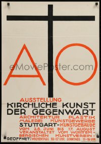 2k097 AUSSTELLUNG KIRCHLICHE KUNST DER GEGENWART 23x34 German art exhibition 1927 Emil Glucker art!