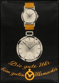 2k042 DIE GUTE UHR 36x50 Swiss advertising poster 1950 good watches from the good watchmaker!