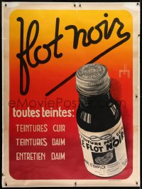 2k044 FLOT NOIR 47x63 French advertising poster 1930s suede & leather dye, great art by Nicolitch!