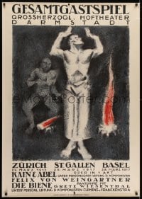 2k023 GESAMTGASTSPIEL 36x50 Swiss opera poster 1917 Otto Baumberger art of the Biblical brothers!
