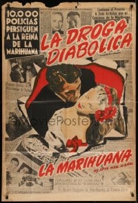 2m149 ASSASSIN OF YOUTH Argentinean R1940s Marihuana, the diabolocal drug, cool different art!