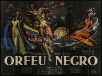 2m114 BLACK ORPHEUS French 4p 1959 Marcel Camus' Orfeu Negro, wonderful art by Georges Allard!