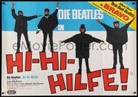 2m174 HELP German 33x47 1965 Beatles, John, Paul, George & Ringo, rock & roll classic, different!