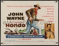 2m056 HONDO 3D 1/2sh 1953 John Wayne has the heat of the plains in his veins & a stain on his name!