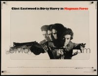 2m058 MAGNUM FORCE 1/2sh 1973 Clint Eastwood returns as Dirty Harry in motion drawing his big gun!