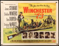 2m069 WINCHESTER '73 1/2sh 1950 James Stewart, Shelley Winters, Anthony Mann, cool rifle art, rare!