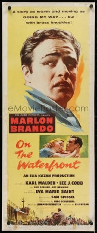 2m038 ON THE WATERFRONT insert 1954 directed by Elia Kazan, classic close up of Marlon Brando!