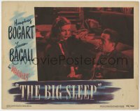 2m277 BIG SLEEP LC #2 1946 c/u of smoking Humphrey Bogart & sexy Lauren Bacall, Howard Hawks classic!