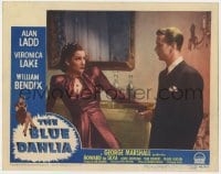 2m281 BLUE DAHLIA LC #8 1946 great noir close up of Alan Ladd pointing gun at sexy Doris Dowling!