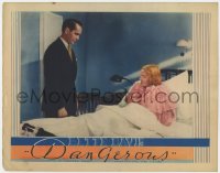 2m298 DANGEROUS LC 1935 Franchot Tone glares down at alcoholic Bette Davis in bed, ultra rare!