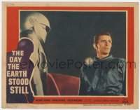 2m300 DAY THE EARTH STOOD STILL LC #7 1951 wonderful close up of Michael Rennie standing by Gort!
